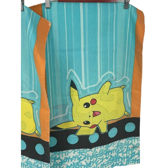 Nintendo Pokemon Blue Brown Standard Regular Pillow Case Pikachu Vintage - Picture 2 of 6